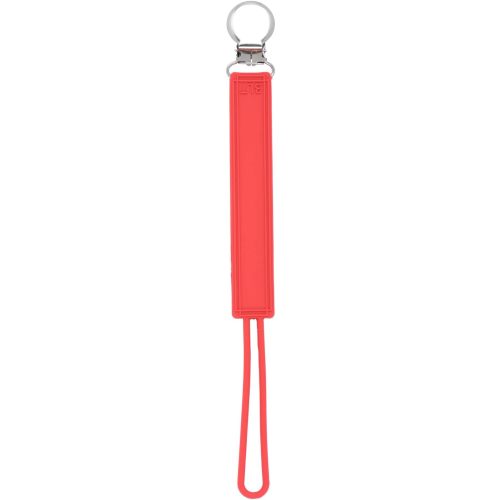 Three Little Tots All Silicone Modern, Short and Safety Tested Pacifier Clip (Red, Classic)