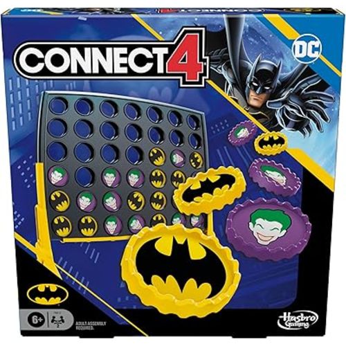 Connect 4 Batman Game | Batman-Themed 4 in a Row Game | Ages 6 and Up| for 2 Players | Strategy Board Games for Kids and Families (Amazon Exclusive)