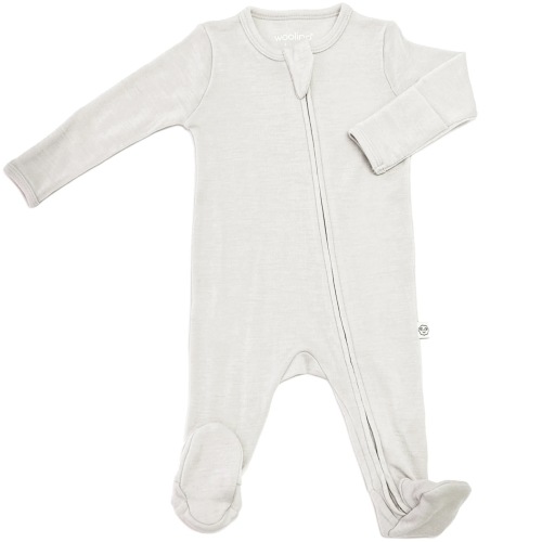 Footie Pajamas, Merino Wool, Oat
