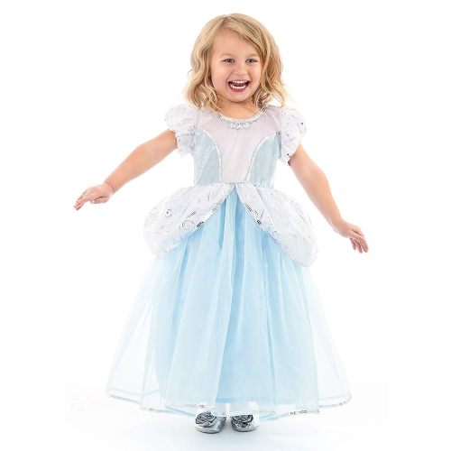Little Adventures Deluxe Cinderella Princess Dress up Costume for Girls