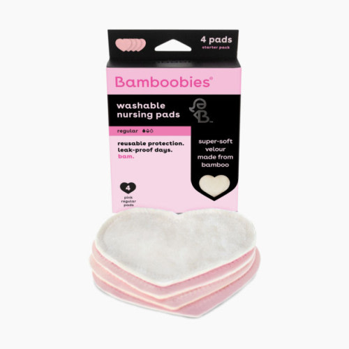 Bamboobies Washable Nursing Pads (2 Pair) Regular - Pink