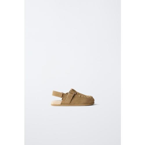 BAREFOOT LEATHER CLOGS - Brown | ZARA United States