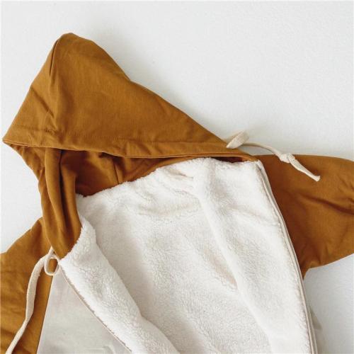 Color Block Hooded Romper (Fleece Lining)
– Teeny Mini Me