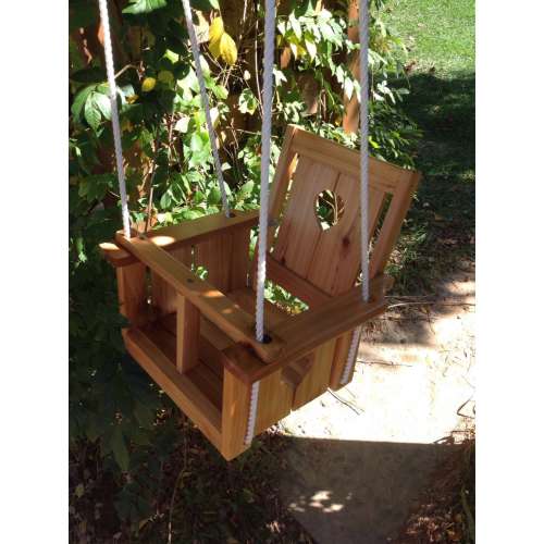 Childs (Toddler) Solid Wood Heart Swing- Western Red Cedar