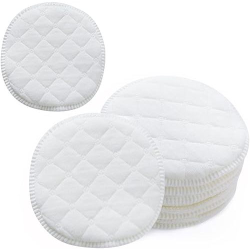 Reusable Breast Pads for Breastfeeding 12 Pack Organic Washable Nipple Pads Nursing Pads Cotton Highly Absorbent Postpartum Essentials( 3.74 * 3.74inch/9.5 * 9.5cm)