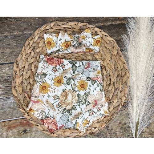 Boho Baby,Toddler Organic knit Floral Bummies/Baby Summer Clothing/Baby Girl/Toddler Girl/Toddler Summer Clothing/Floral Baby Bloomers