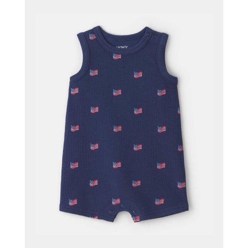 Baby American Flag Sleeveless Romper - Navy Blue | Carter's
