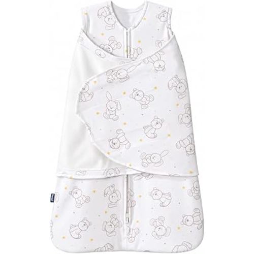 HALO SleepSack Swaddle | Cotton | 1.5 TOG | 68-75°F | 6-12 lbs |Cozy Pals | 3-Way Swaddle: Arms In, Hands-to-Face or Arms Out | Double Zipper for Easy Changes | Hip-Healthy Design | Newborn 0-3 Months
