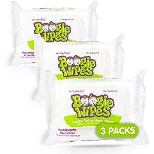Eleeo Brands Hand, Face and Nose Wet Boogie Wipes for Kids & Baby, Alcohol Free, Wipes Away Dirt & Germs, Soft Natural Saline Tissue with Aloe, Chamomile and Vitamin E, Unscented, 30 Count (Pack of 3)