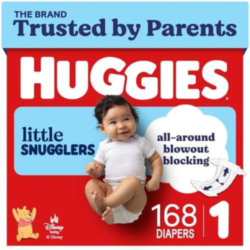 Huggies Little Snugglers Diapers Size 1, 168 Count
