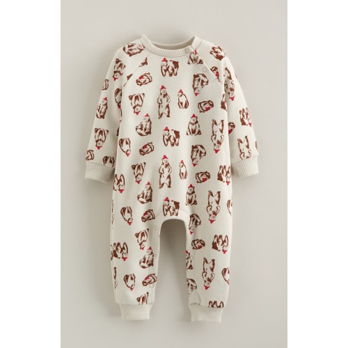 Printed Cotton Blend Romper