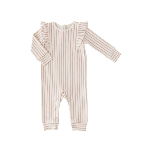 Long Sleeve Ruffle Romper, 0-3M