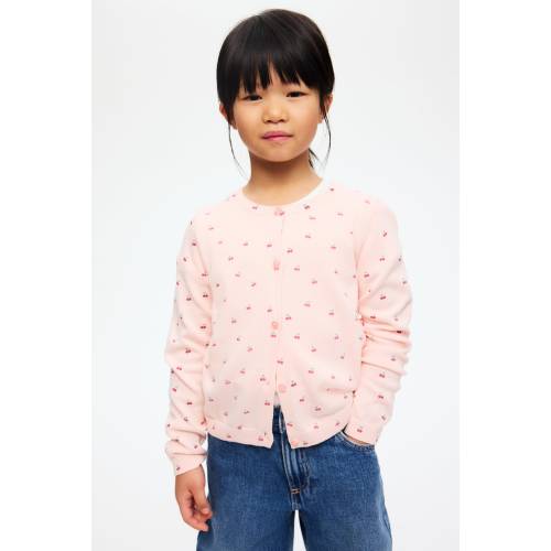 FINE-KNIT PRINTED CARDIGAN