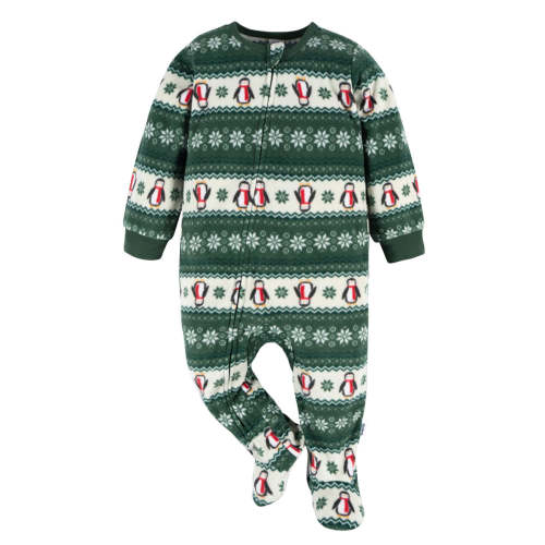 Baby & Toddler Neutral Green Fair Isle Footed Fleece Pajamas – Gerber Childrenswear