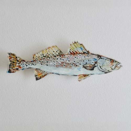 Speckled Sea Trout Acrylic Wall Contour – Chelsea McShane Art