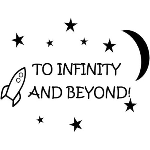 Infinity and Beyond! Vinyl Decals Quotes Kids Room Nursery Boys Room