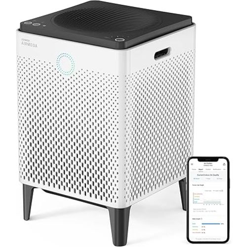 Coway Airmega 400S App-Enabled Smart Air Purifier (Covers 1,560 sq. ft.), True HEPA Air Purifier with Smart Technology, Compatible with Amazon Alexa and Google Home, White (111012)