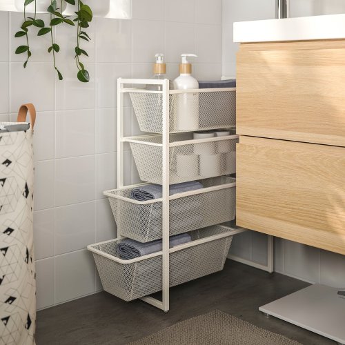 Bathroom storage for baby supplies
