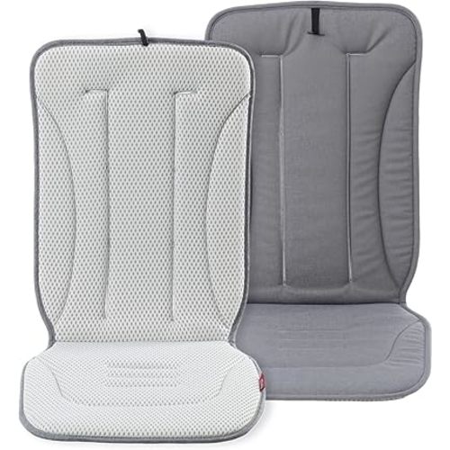 Momcozy Reversible Stroller Seat Liner, Water-Resistant & Easy Clean Side, Breathable & Comfortable Mesh Side, Universal 3-Hole Adjustable Design, All-Season Cushion Pad for Strollers, Carriages
