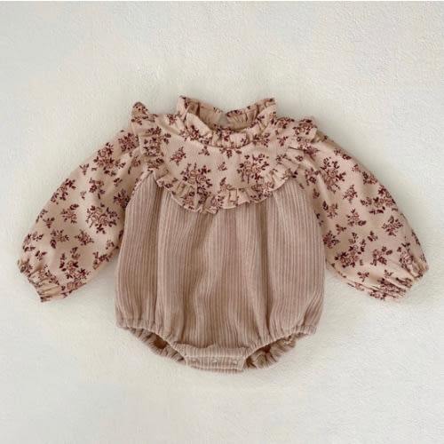 Corduroy Floral Jumpsuit