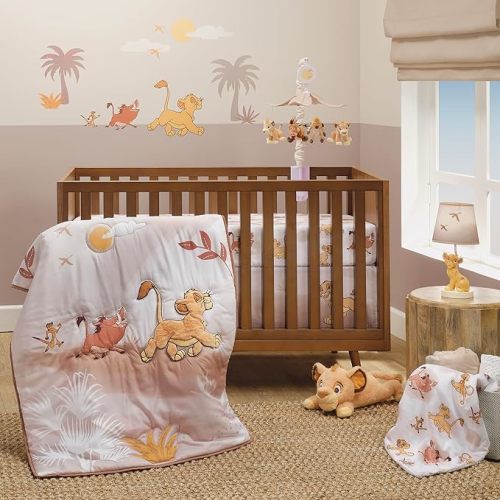 Lambs & Ivy Disney Baby Minnie Mouse Love 3-Piece Pink Nursery Crib Bedding Set