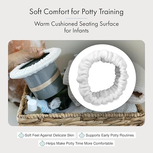 Top Hat Potty Extra Undyed Cozy ONLY for Top Hat Potty, 100% Undyed Cotton Fleece Potty Seat Cover for Newborn Potty Training, Oeko TEX Certified, Soft Washable Potty Cozy, No Potty Included