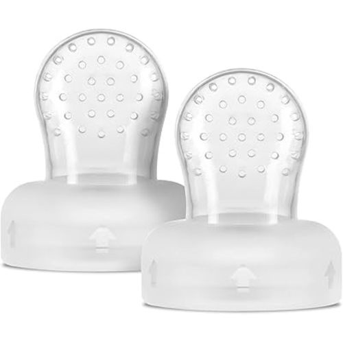 Haakaa Silicone Replacement Pouch for Fresh Food Feeder, 100% Food Grade Silicone, Medium Size (2pcs)