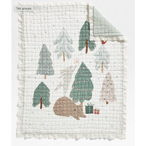 Starlight Snuggles Organic Cotton Baby Crib Quilt