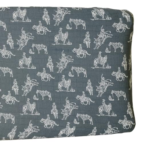 Mebie Baby Changing Pad, Wild West, 100% Muslin Cotton Changing Table Pad Cover for Baby Boy and Girl, Designer Nursery Decor Covers, Diaper Changing Pad Cover for Changing Station