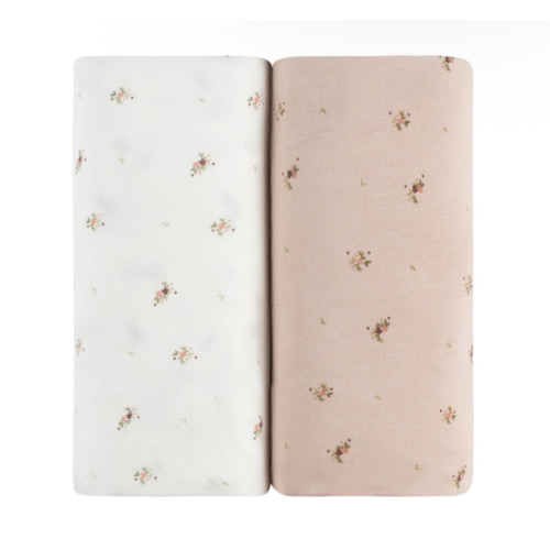 Ivory/Pink Floral Bassinet Sheet Set – Ely's & Co.
