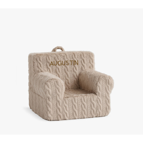 My First Anywhere Chair®, Taupe Cozy Cable Knit