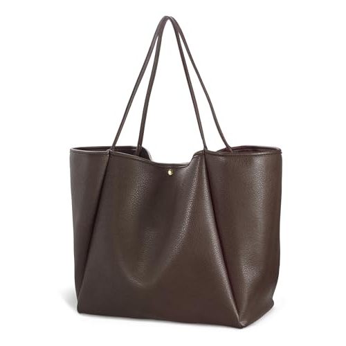 Oversize Pu Leather Tote Women Weekender Bag Shopper Handbag Travel Purse