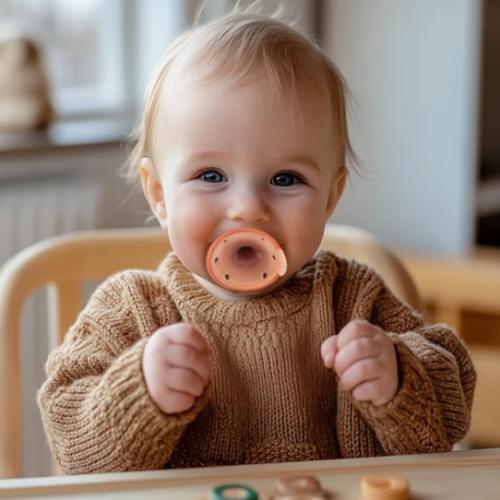Baby Pacifiers 0-6 Months, Breast-Like Shape Soft Silicone Newborn Pacifiers with Large Air Holes, BPA-Free, 4pcs