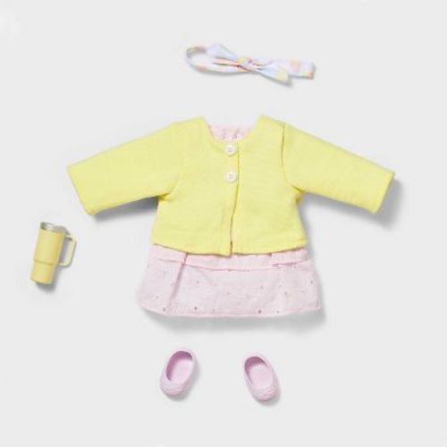 14" Dress & Cardigan Outfit - Gigglescape™