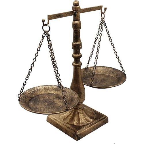 Owlgift Vintage Style Metal Libra Jewelry Display Tray Cosmetic Organizer Storage, Bronze