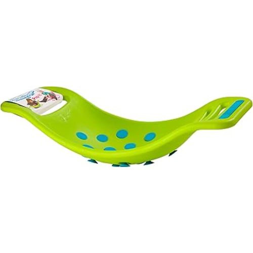 Fat Brain Toys Teeter Popper, Indoor Toddler Sensory Toys for Ages 3 and Up, Green
