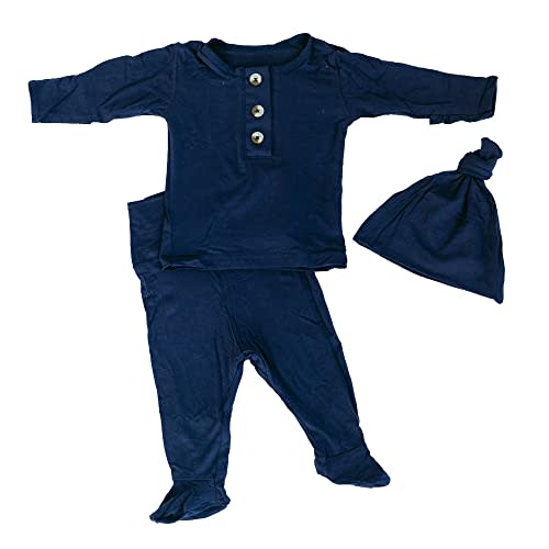 Stroller Society Coming Home Outfit and Hat Set for newborn boy and newborn girl, soft and stretchy gender neutral baby clothes, layette