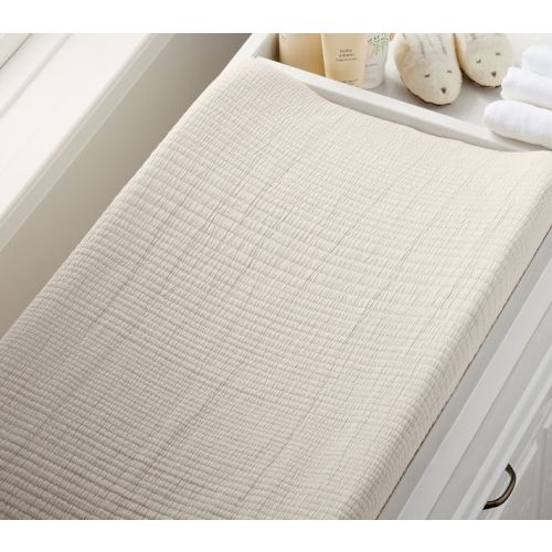 west elm x pbk Organic Matelasse Changing Pad Cover
