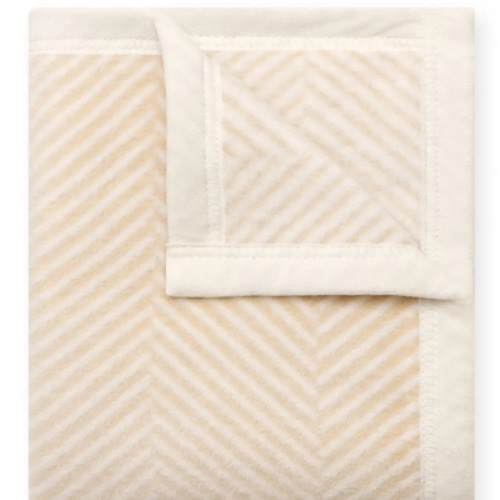 Harborview Herringbone Cream Blanket