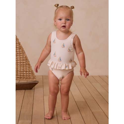 Rylee & Cru Skirted One-Piece Swimsuit, Sailboats