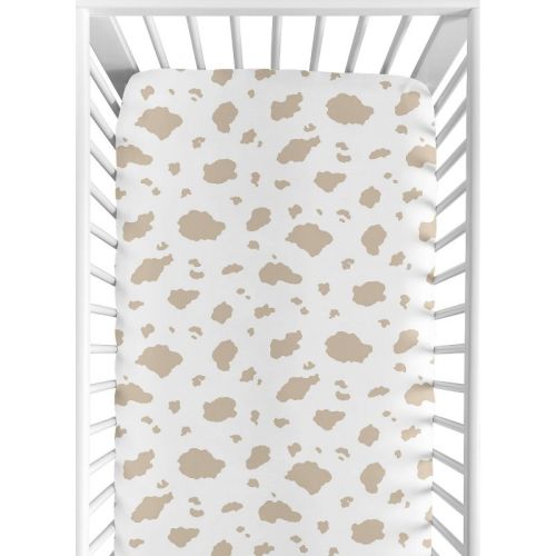 Sweet Jojo Designs Boy Baby Fitted Crib Sheet Country Western White and Cream