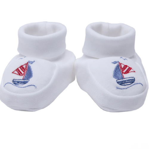 Embroidered Baby Booties | Over The Moon