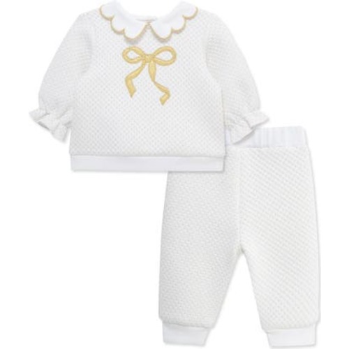 Bow Collared Top & Joggers Set, 9M