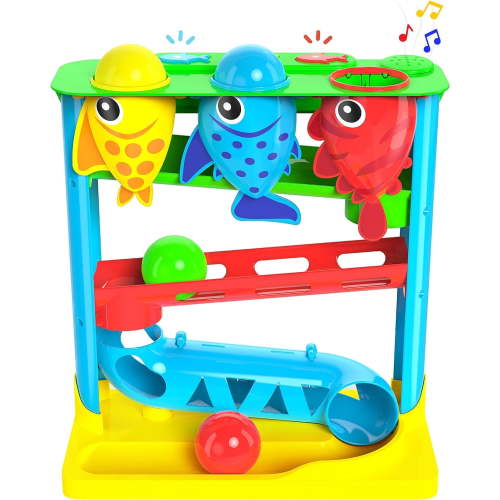 Free Shipping! Move2Play Feed The Fish Interactive Baby Toy with Light Up Buttons and 40+ Songs for 6-12 Months