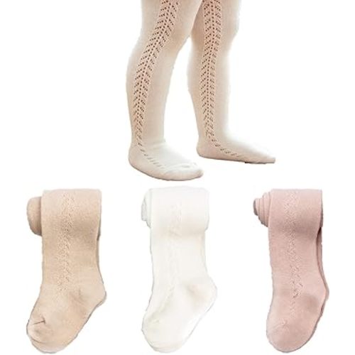 Baby Girls Tights Knit Mesh Stocking Toddlers Pantyhose 3 Pack