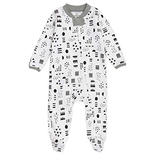HonestBaby Sleep & Play Footed One-piece Pajama Sleeper 100% Organic Cotton, Baby Boys