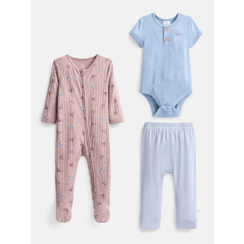 Disney Baby Wishes + Dreams Stitch Sleep and Play Set, 3-Piece, Sizes Newborn-6/9M