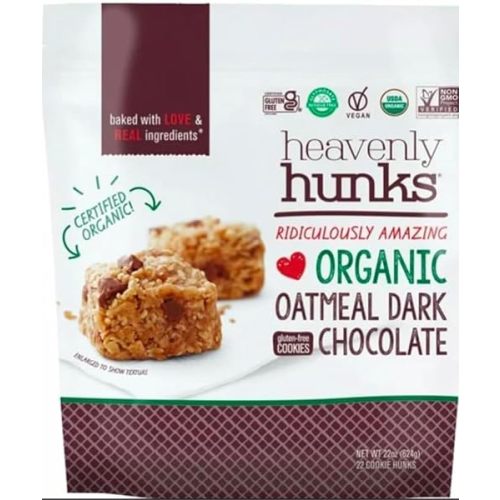 Hunks Organic Oatmeal Dark Chocolate Cookies, Gluten Free, Vegan, 22oz (Oatmeal Dark)