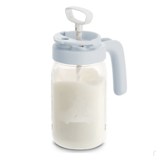 Glass Formula And Breast milk Mixing Pitcher with Mixing Handle-Blue