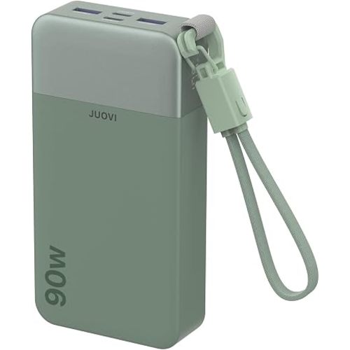 JUOVI Power Bank 90W 20000mAh Laptop Portable Charger with Detachable Cable
